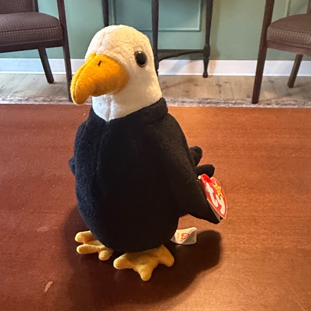 Ty Stuffed Animal Black and White Eagle